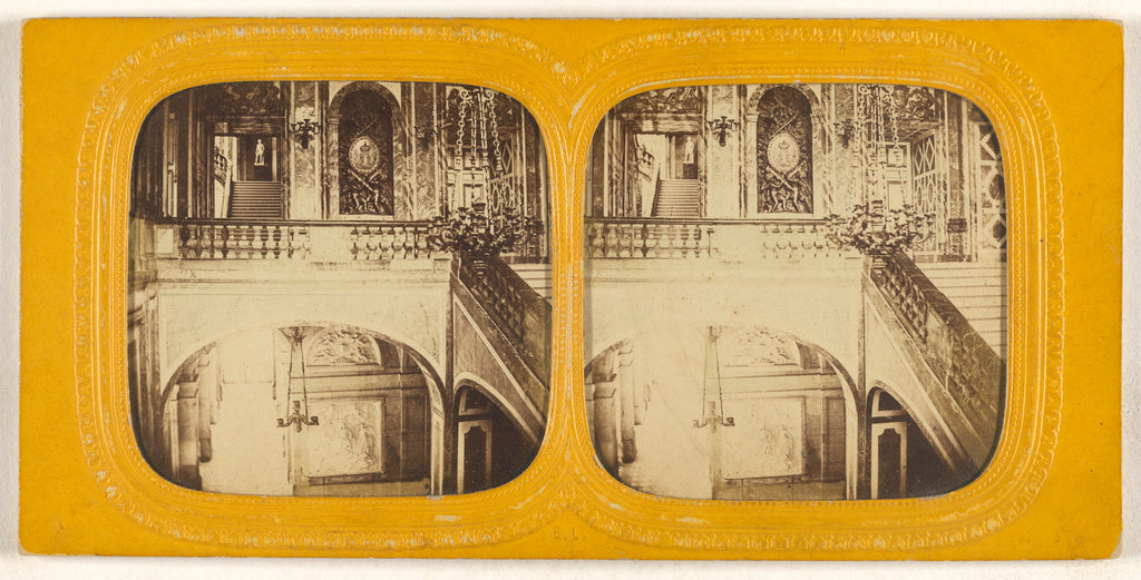 E. Lamy:[Escalier de marbre, Versailles], Poster Print Wall Art