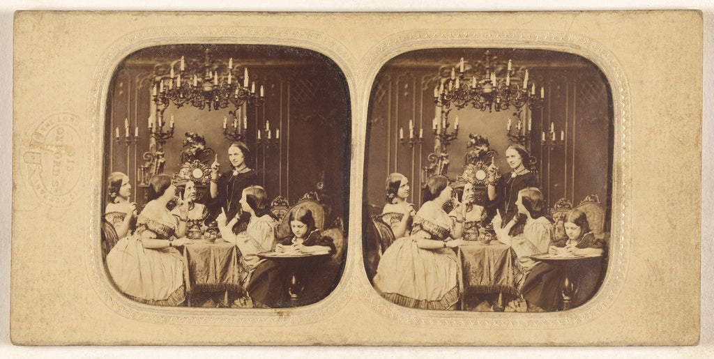 London Stereoscopic Company:[Parlor scene with a group of wo, Poster Print Wall Art