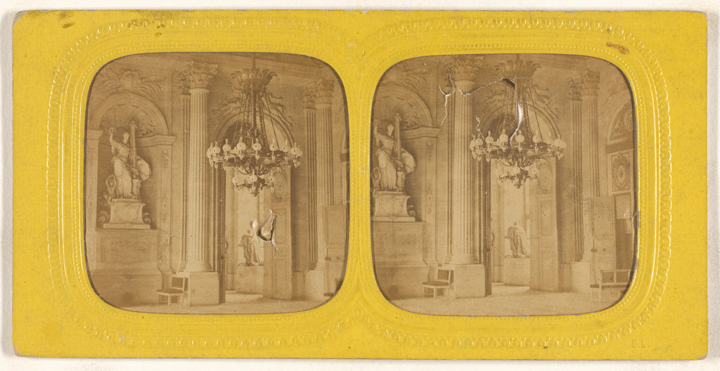 E. Lamy:[Grand escalier de la Chapelle a Versailles], Poster Print Wall Art