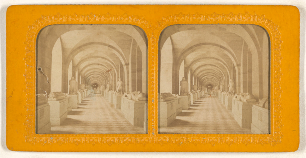 Unknown maker, French:[Galerie des Tombeause, Versailes], Poster Print Wall Art