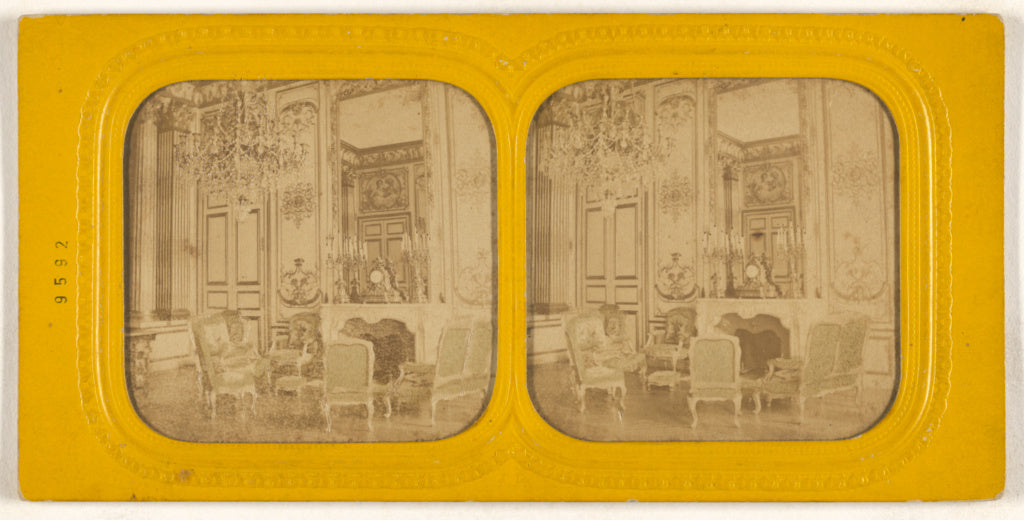 Unknown maker, French:[Salon Bleu. Elysees], Poster Print Wall Art