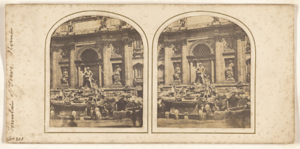 Unknown maker, Italian:[Fountain of Treve, Rome], Poster Print Wall Art