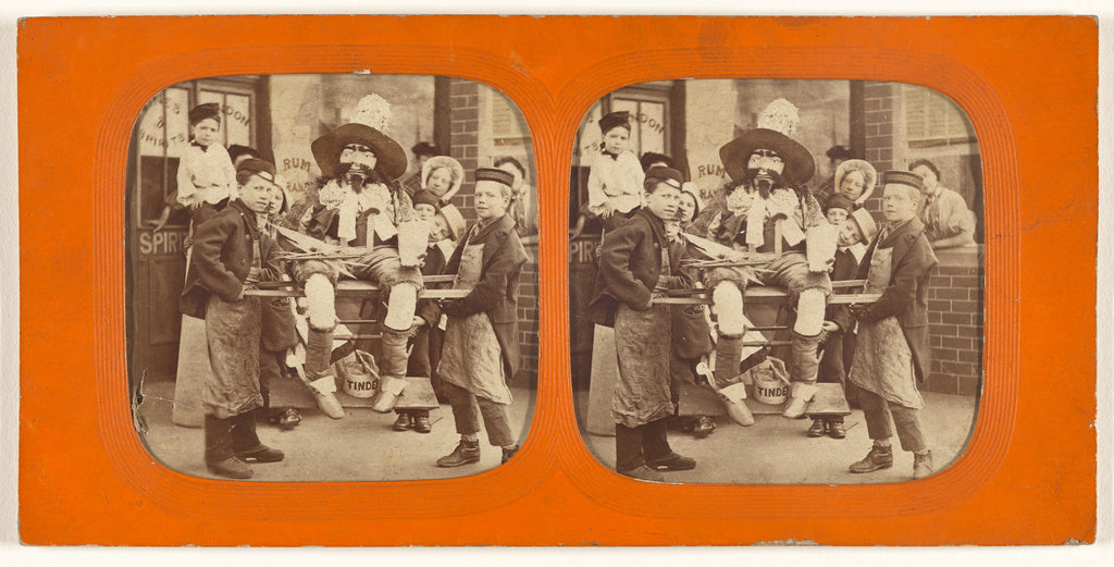 Unknown:[Group of children with an effigy of Guy Fawkes.], Poster Print Wall Art