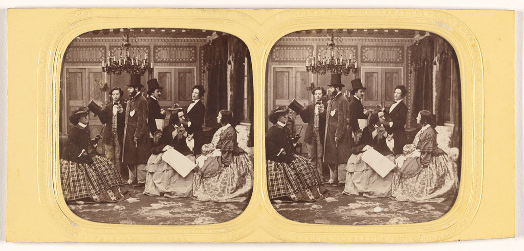 Unknown:[Parlor scene comprised of well-dressed people],16x12"(A3)Poster