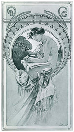 08 from the 'Documents Decoratifs" series, 1901 vintage artwork by Alphonse Mucha, 16x12" (A3 size) poster print