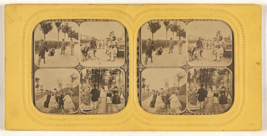 James W. Queen & Company:[Four separate action scene on one,, Poster Print Wall Art