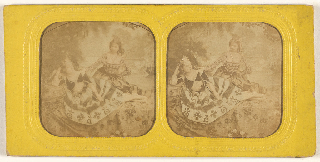 Unknown:[Genre scene: a queen with her maidservant], Poster Print Wall Art