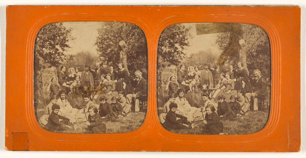 Unknown:[Large group outside], Poster Print Wall Art