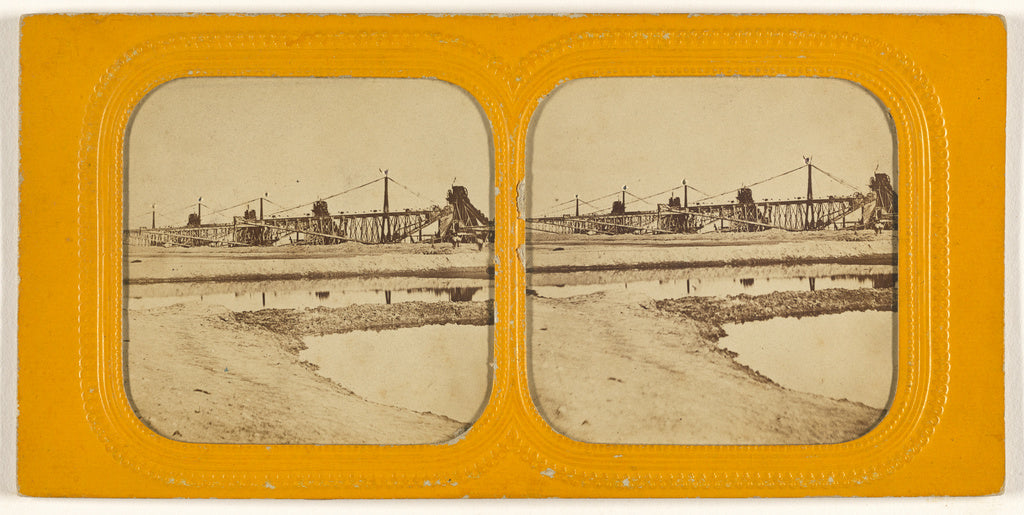 Unknown:[Bridge under construction], Poster Print Wall Art