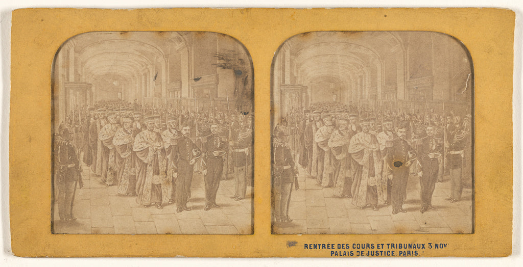 Unknown maker, French:Rentree des Cours et Tribunaux 3 Nov. , Poster Print Wall Art
