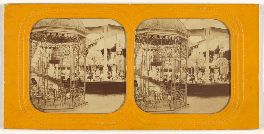 Unknown maker, French:[Interior of possibly the 1867 Paris E, Poster Print Wall Art