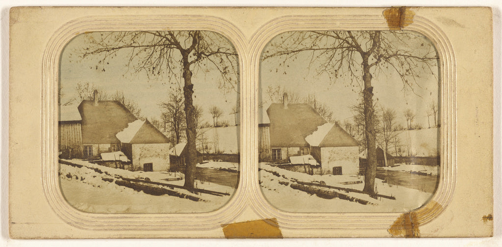 Unknown maker, French:La Suisse. Ufer de neige haute fournea, Poster Print Wall Art