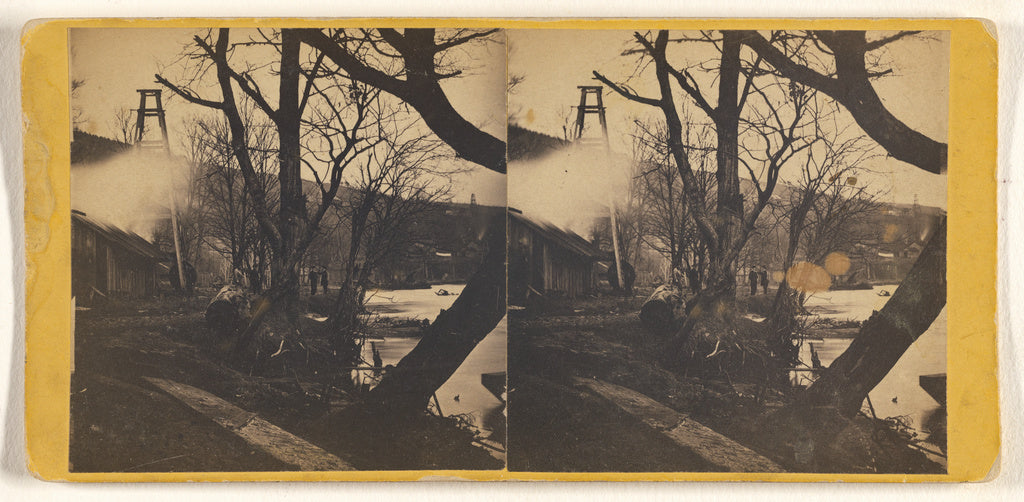 Wager:[Looking down Creek from Rynd Farm Way], Poster Print Wall Art