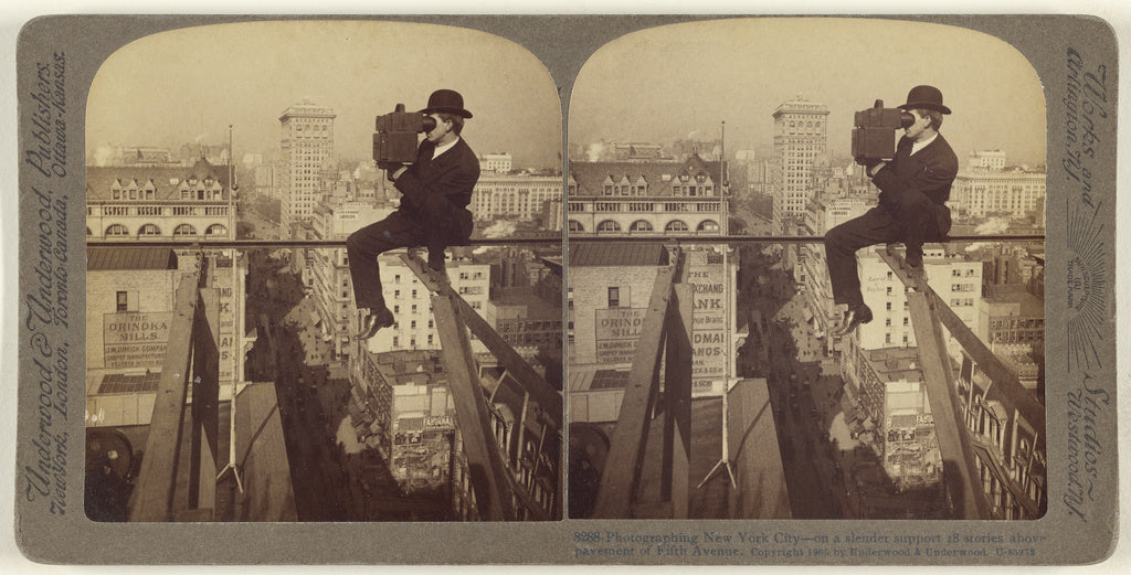 Underwood & Underwood:Photographing New York City - on a sle, Poster Print Wall Art