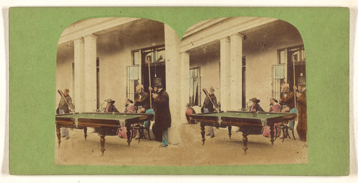 Unknown:[Men playing pool],16x12