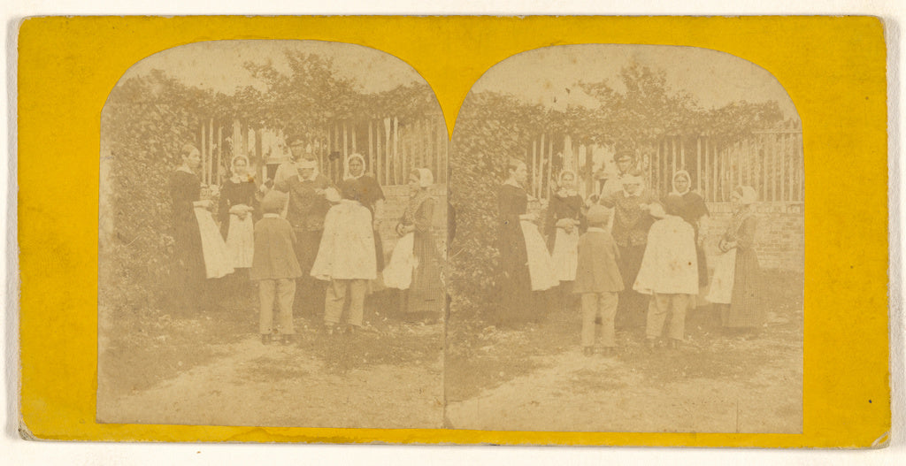 Unknown:[Group of people playing a game, one man is blindfol, Poster Print Wall Art