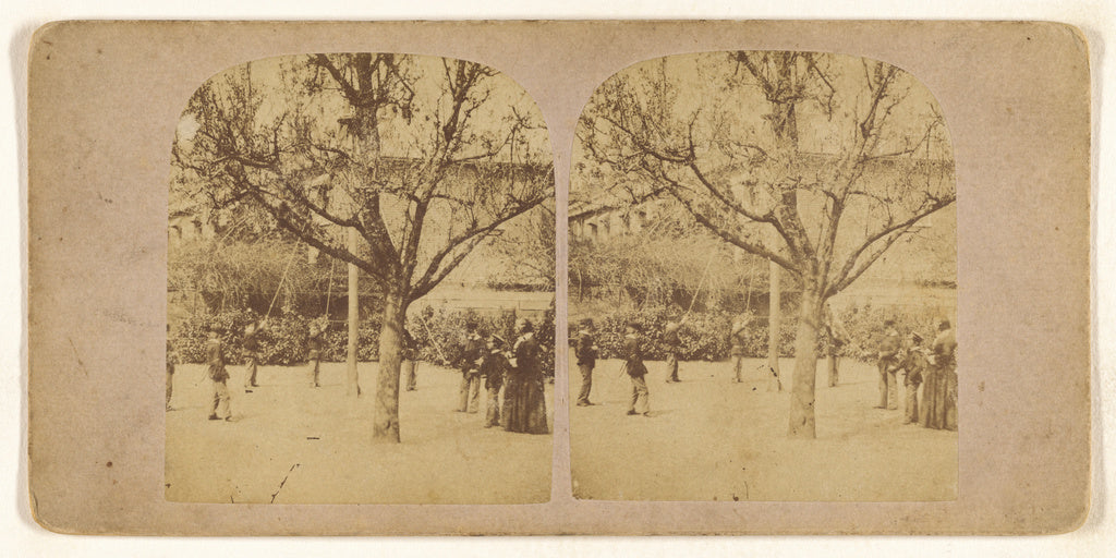 Unknown:[Child playing on swings], Poster Print Wall Art