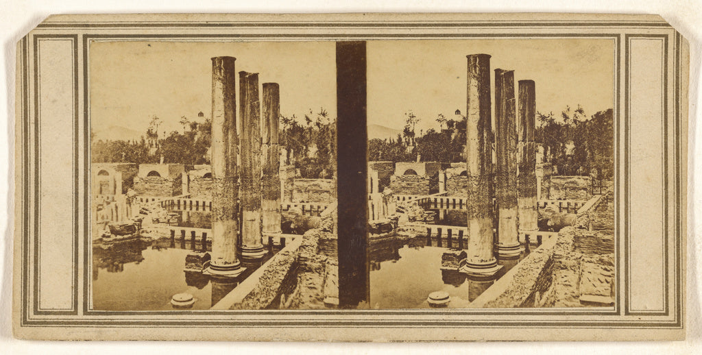 Unknown:[Three remaining columns within ruins], Poster Print Wall Art