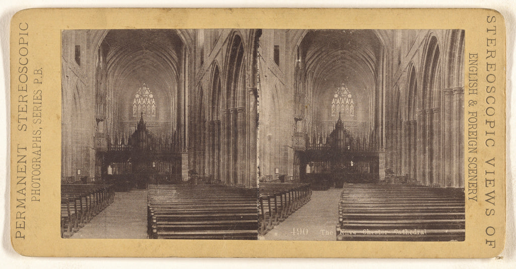 Unknown maker, British:The Nave Chester Cathedral,16x12"(A3)Poster