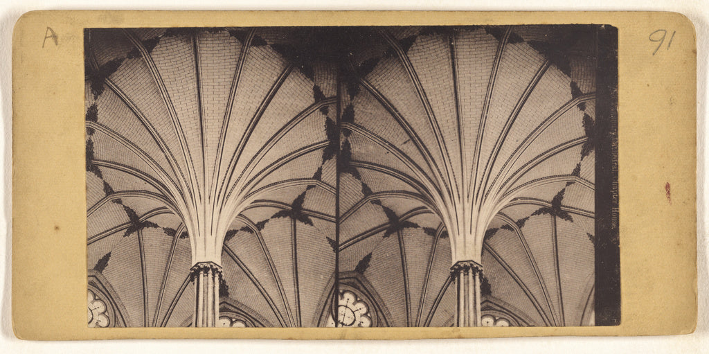 Unknown maker, British:Salisbury Cathedral, Chapel House., Poster Print Wall Art