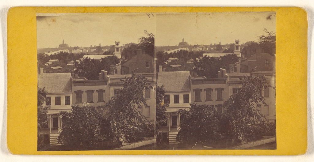Unknown:[High angle view of an unidentified town], Poster Print Wall Art