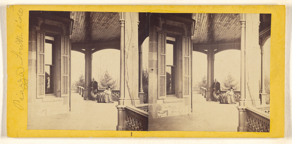 Unknown maker, American:[Piazza - South side], Poster Print Wall Art