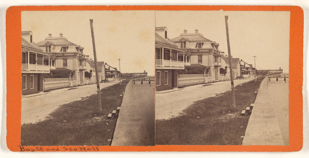 Unknown:[Seawall Looking North]/[Bay St. and Seawall], Poster Print Wall Art