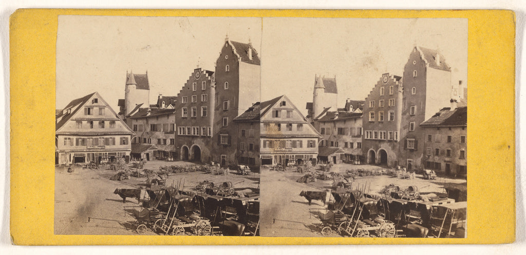Unknown maker, French:[Place de St. Gall], Poster Print Wall Art