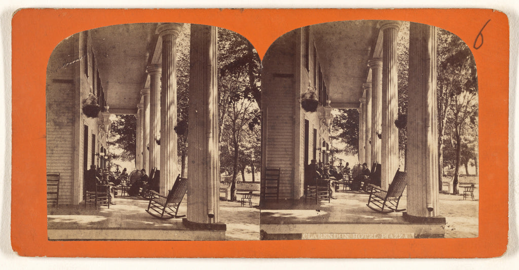 Unknown:Clarendon Hotel Piazza, Poster Print Wall Art