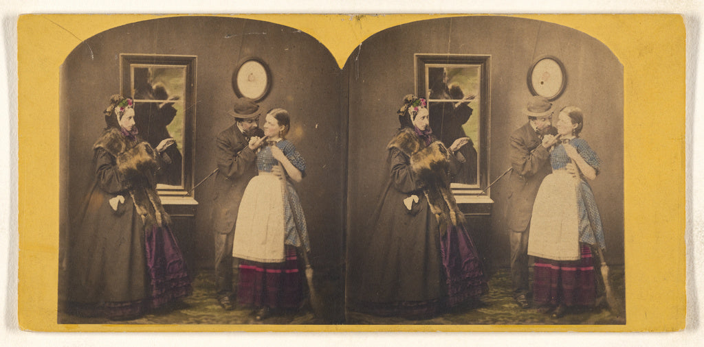 Unknown:[Genre: man touching woman under the chin, another w, Poster Print Wall Art