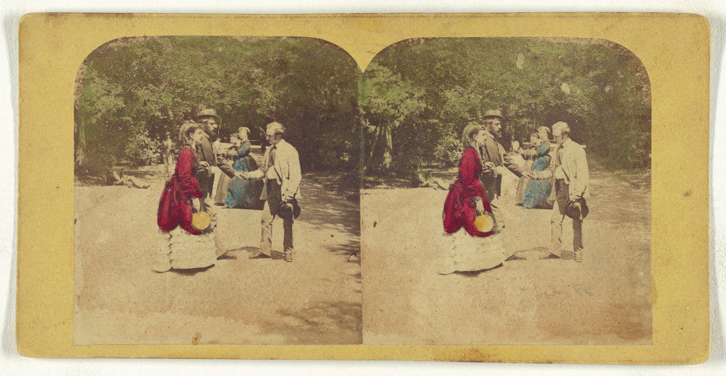 Unknown:[Group of people in a park], Poster Print Wall Art