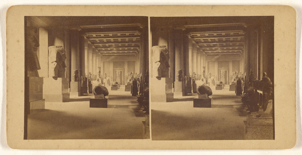 Unknown:[Interior of a museum with Egyptian artifacts], Poster Print Wall Art