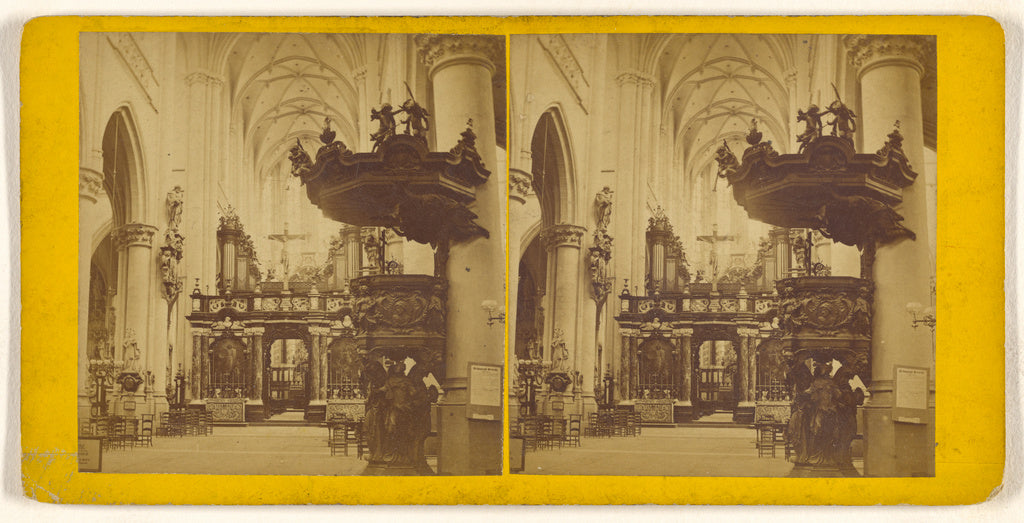 Unknown:[Interior of a church], Poster Print Wall Art