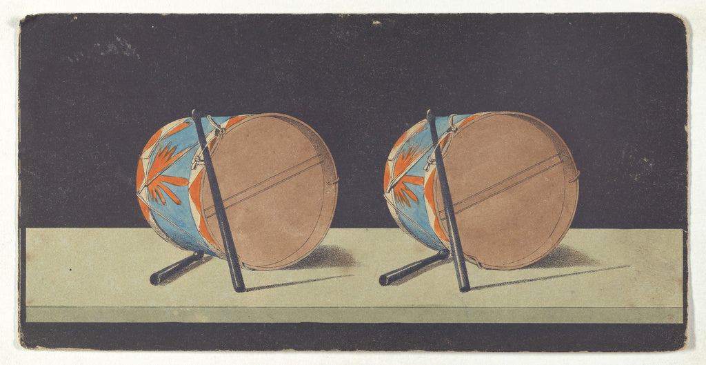 Unknown:[Optical illusion using a snare drum], Poster Print Wall Art