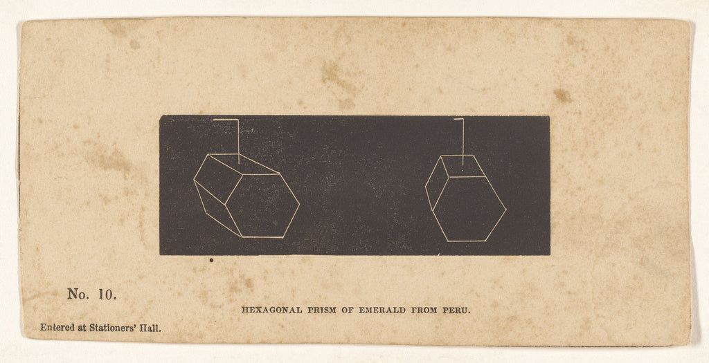 Unknown maker, British:Hexagonal Prism of Emerald from Peru., Poster Print Wall Art