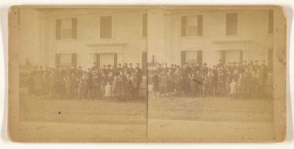 Unknown maker, American:[Group of school children posed outs, Poster Print Wall Art