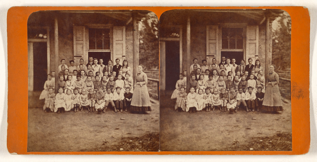 Unknown maker, American:[Group of school children and teache, Poster Print Wall Art