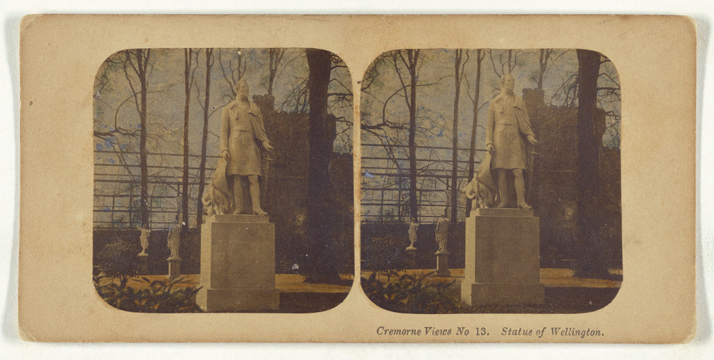 Unknown maker, British:Cremorne Views No. 13. Statue of Well, Poster Print Wall Art