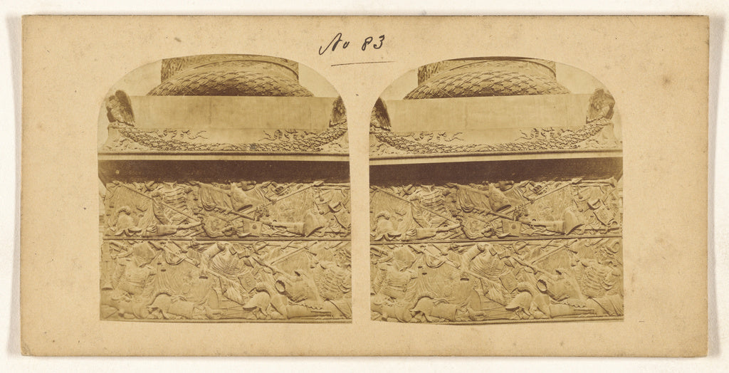 Unknown maker, French:[Base of Column, Place Vendome], Poster Print Wall Art