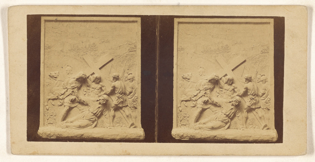 Unknown maker, French:[7 eme Station. Jesus tombe (--illeg.), Poster Print Wall Art