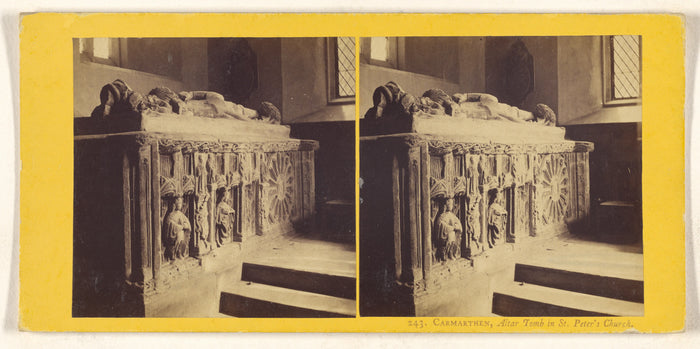 Unknown:Carmarthen, Altar Tomb in St. Peter's Church.,16x12
