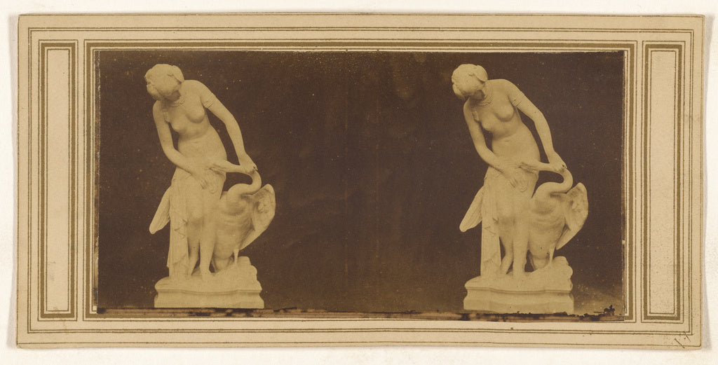 Unknown:[Sculpture of goddess and swan], Poster Print Wall Art