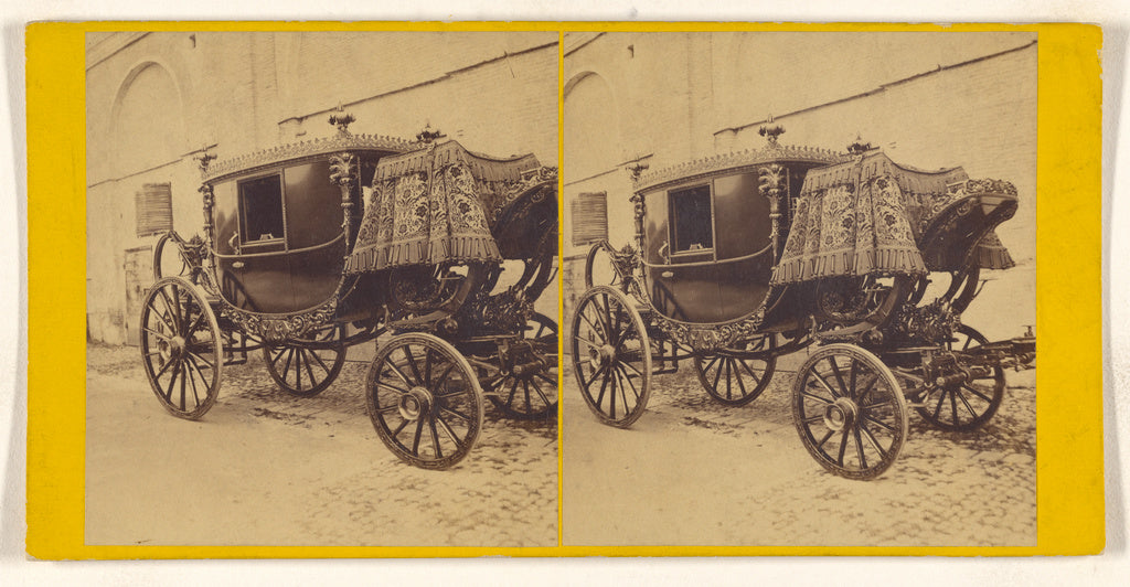 Unknown:Carrosse de Gemi-Dala de S.S. Pie IX (Rome)., Poster Print Wall Art