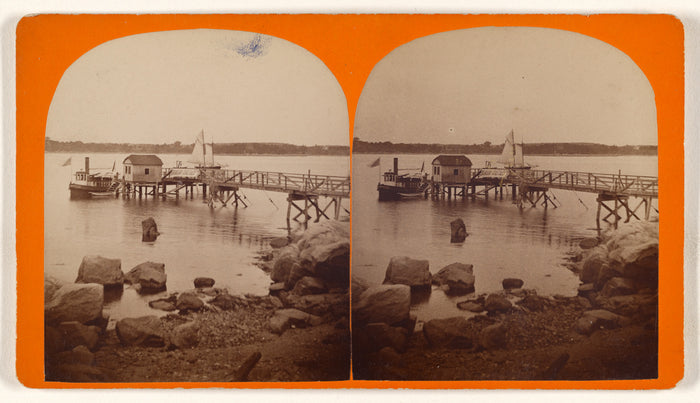Unknown maker, American:[Steamboat & Pier, Juniper Point],16x12