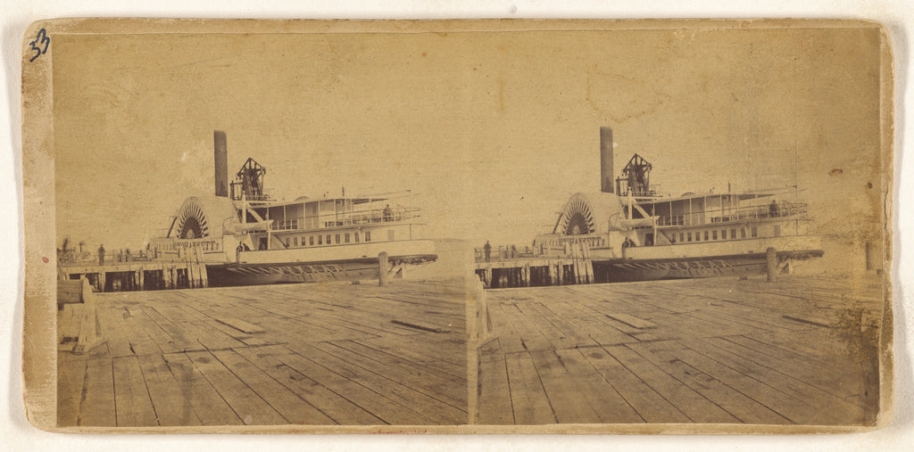 Unknown maker, American:[Paddlewheel boat "Monohansett"], Poster Print Wall Art