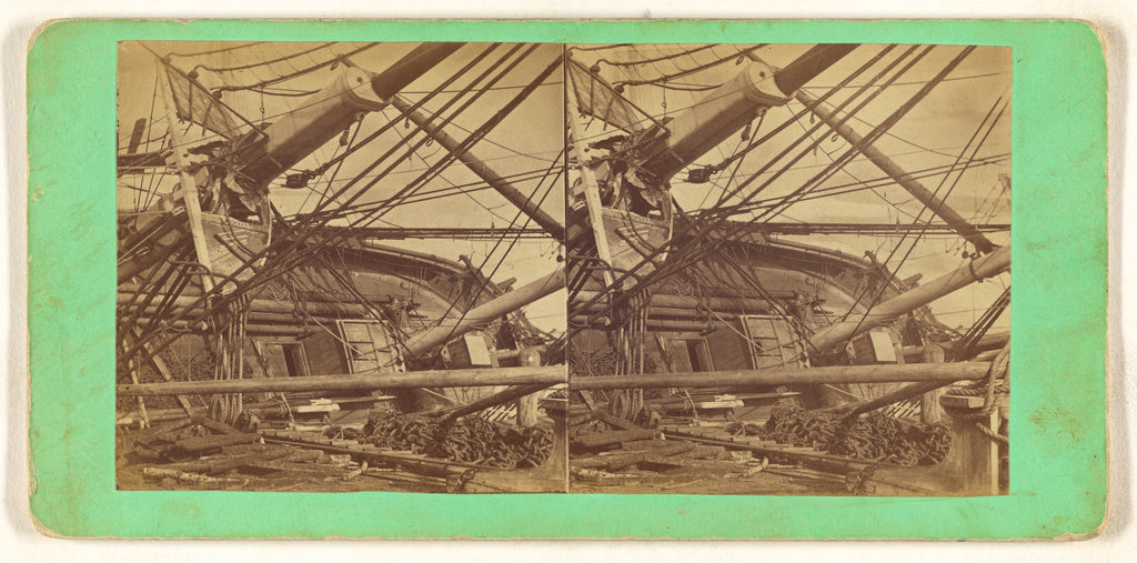 Unknown maker, American:[Damaged whaling ship], Poster Print Wall Art