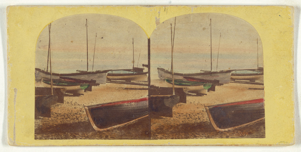 Unknown:[Sailboats on shore], Poster Print Wall Art