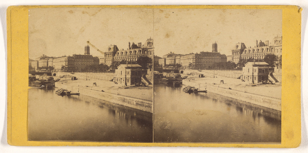 Unknown:[City view near river], Poster Print Wall Art