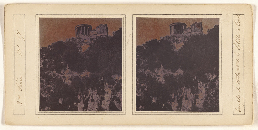 Unknown maker, French:[Temples de Vesta et de la Sybille a T, Poster Print Wall Art