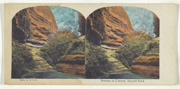 Unknown maker, American:Bottom of Canyon, Starved Rock,16x12